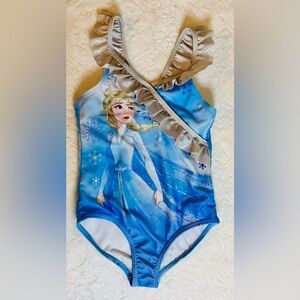 Elsa from Disney’s Frozen 2 Swimsuit with Silver Ruffle (size 6)